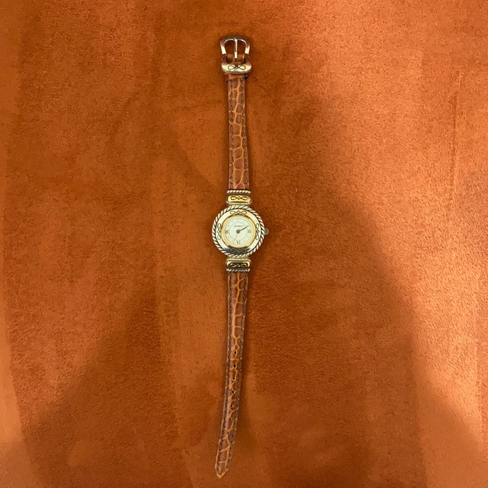 Brighton wristwatch-reversibl 2color leather strap